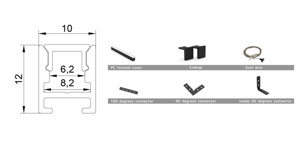 Cove lighting profile for indirect lighting and luxury house