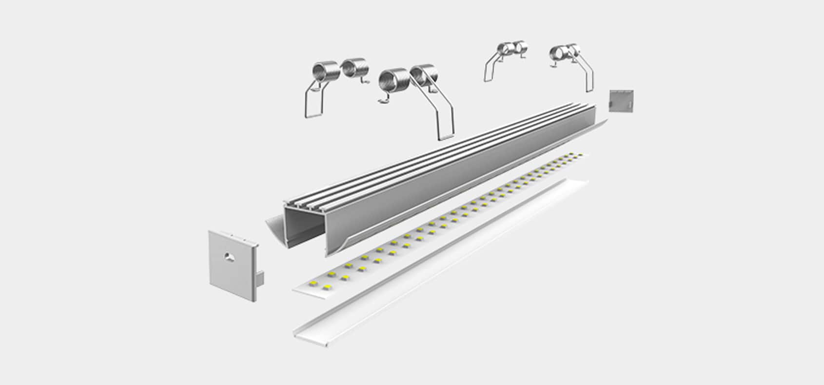 RHEALT5125 LED Linear Profile Light for Modern Interior Design.