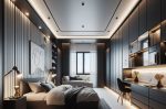 RHEA LED Linear lighting in a bedroom setting, offering soft, ambient, and energy-efficient illumination for restful environments