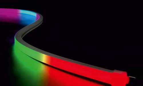 RLLNFTB1212 SPI Pixel Neon Flex Top Bend Light RGB RHEA - Neon Flex APPL providing dynamic colour-changing architectural LED lighting for façade lighting, landscape lighting, entertainment spaces and commercial exterior applications.